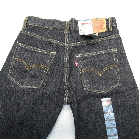 Levis 550 Jeans Women 14 Dark Wash 27x27 Relaxed Regular Cobra Straight Bootcut - Picture 10 of 16